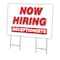 Signmission Now Hiring Receptionists Yard Sign & Stake outdoor plastic coroplast window, C-2436 RECEPTIONISTS C-2436 RECEPTIONISTS - alternate 1